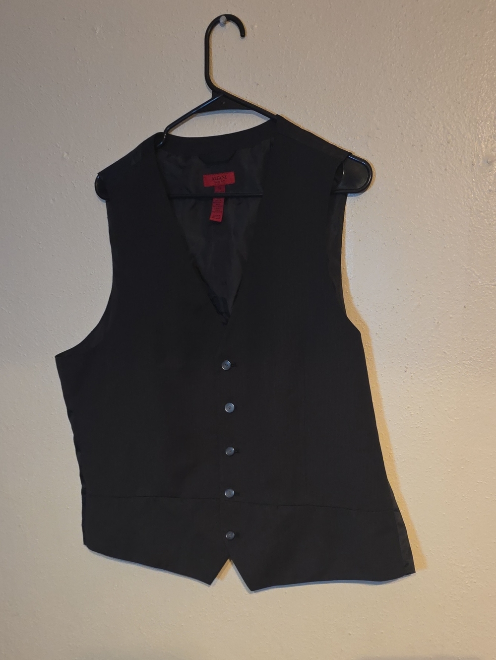 Alfani Men's Black Button-Front Vest Sz XL Lightweight